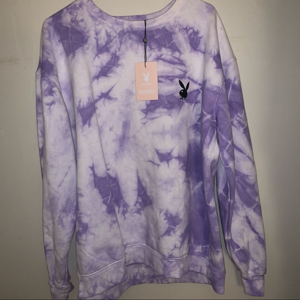 PLAYBOY x MISSGUIDED Purple Crewneck